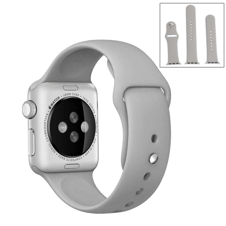 For Apple Watch Series 10 42mm / 9&8&7 41mm / SE 3&SE 2&6&SE&5&4 40mm / 3&2&1 38mm 3 in 1 Rubber ...