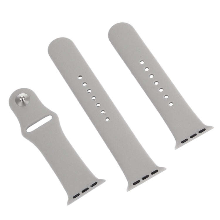 For Apple Watch Series 10 42mm / 9&8&7 41mm / SE 3&SE 2&6&SE&5&4 40mm / 3&2&1 38mm 3 in 1 Rubber ...
