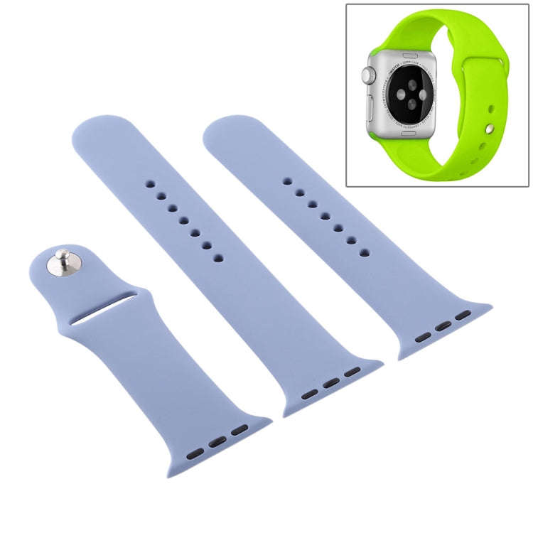 For Apple Watch Series 10 42mm / 9&8&7 41mm / SE 3&SE 2&6&SE&5&4 40mm / 3&2&1 38mm 3 in 1 Rubber ...