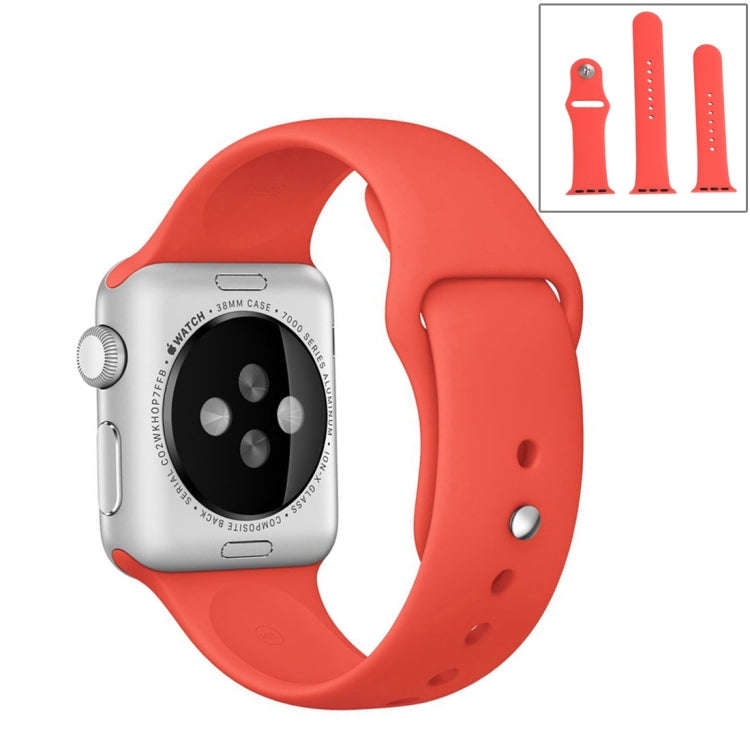 For Apple Watch Series 10 42mm / 9&8&7 41mm / SE 3&SE 2&6&SE&5&4 40mm / 3&2&1 38mm 3 in 1 Rubber ...
