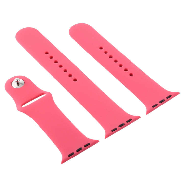 For Apple Watch Series 10 42mm / 9&8&7 41mm / SE 3&SE 2&6&SE&5&4 40mm / 3&2&1 38mm 3 in 1 Rubber ...
