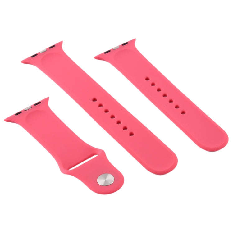 For Apple Watch Series 10 42mm / 9&8&7 41mm / SE 3&SE 2&6&SE&5&4 40mm / 3&2&1 38mm 3 in 1 Rubber ...
