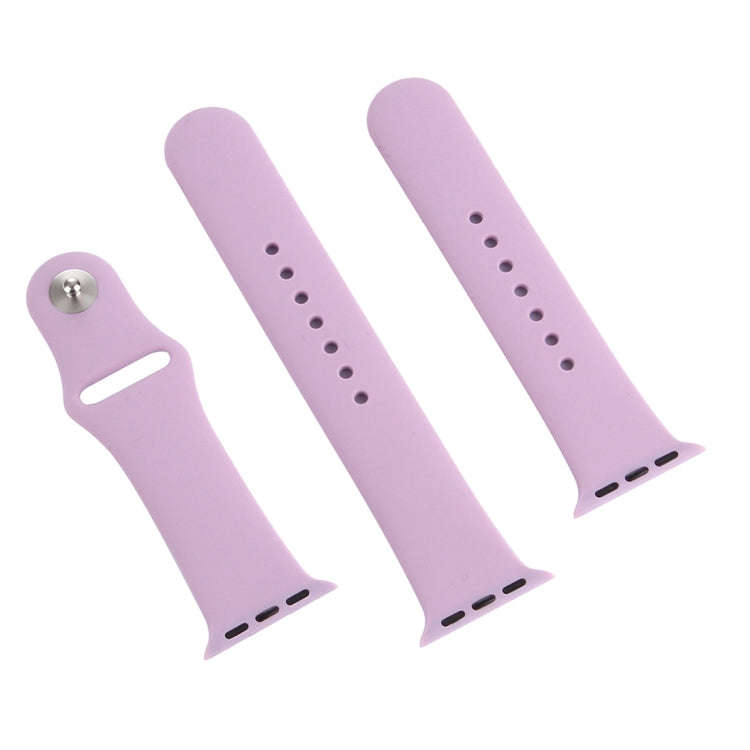 For Apple Watch Series 10 42mm / 9&8&7 41mm / SE 3&SE 2&6&SE&5&4 40mm / 3&2&1 38mm 3 in 1 Rubber ...