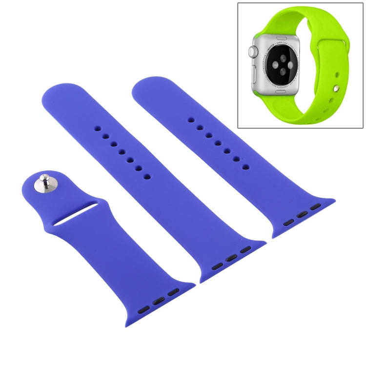For Apple Watch Series 10 42mm / 9&8&7 41mm / SE 3&SE 2&6&SE&5&4 40mm / 3&2&1 38mm 3 in 1 Rubber ...