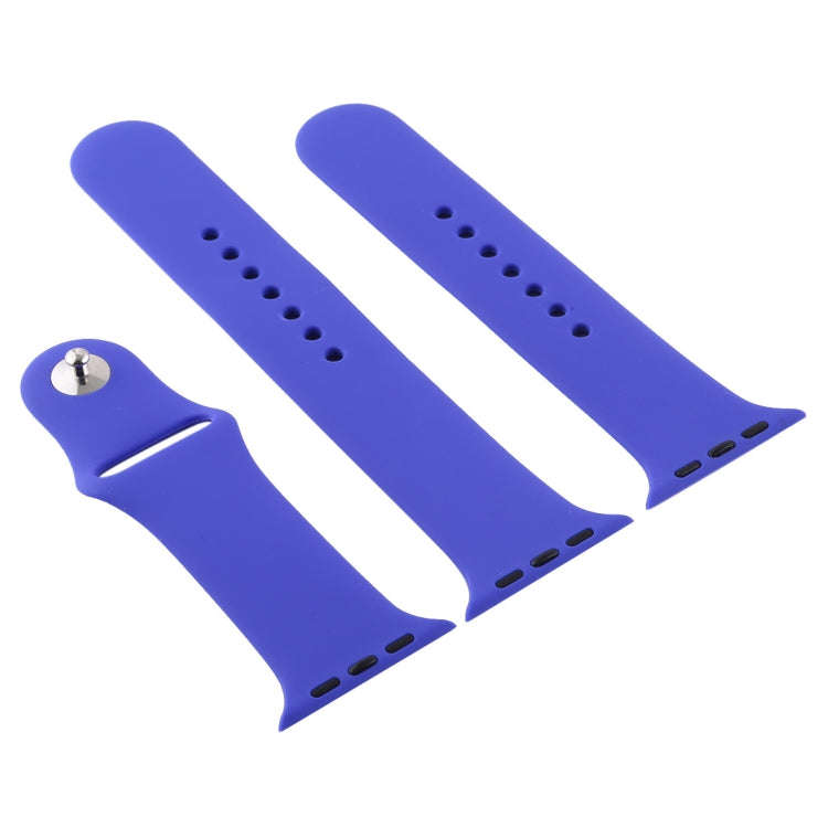 For Apple Watch Series 10 42mm / 9&8&7 41mm / SE 3&SE 2&6&SE&5&4 40mm / 3&2&1 38mm 3 in 1 Rubber ...