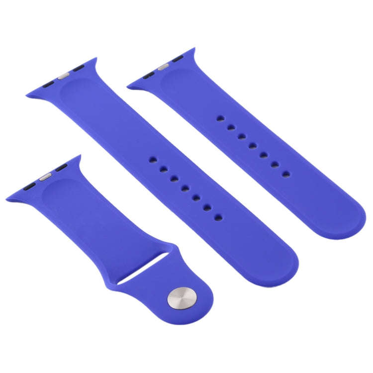 For Apple Watch Series 10 42mm / 9&8&7 41mm / SE 3&SE 2&6&SE&5&4 40mm / 3&2&1 38mm 3 in 1 Rubber ...