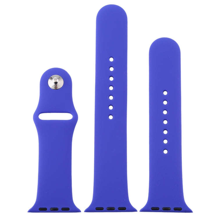 For Apple Watch Series 10 42mm / 9&8&7 41mm / SE 3&SE 2&6&SE&5&4 40mm / 3&2&1 38mm 3 in 1 Rubber ...