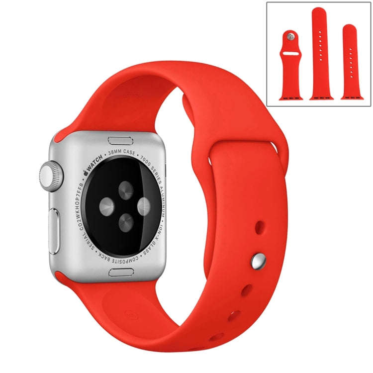 For Apple Watch Series 10 42mm / 9&8&7 41mm / SE 3&SE 2&6&SE&5&4 40mm / 3&2&1 38mm 3 in 1 Rubber ...