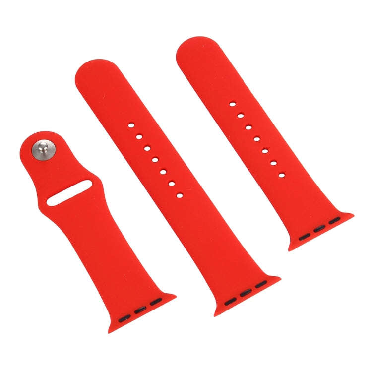 For Apple Watch Series 10 42mm / 9&8&7 41mm / SE 3&SE 2&6&SE&5&4 40mm / 3&2&1 38mm 3 in 1 Rubber ...