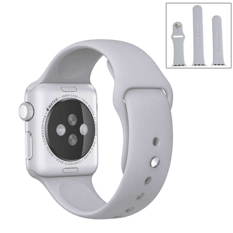 For Apple Watch Series 10 42mm / 9&8&7 41mm / SE 3&SE 2&6&SE&5&4 40mm / 3&2&1 38mm 3 in 1 Rubber ...