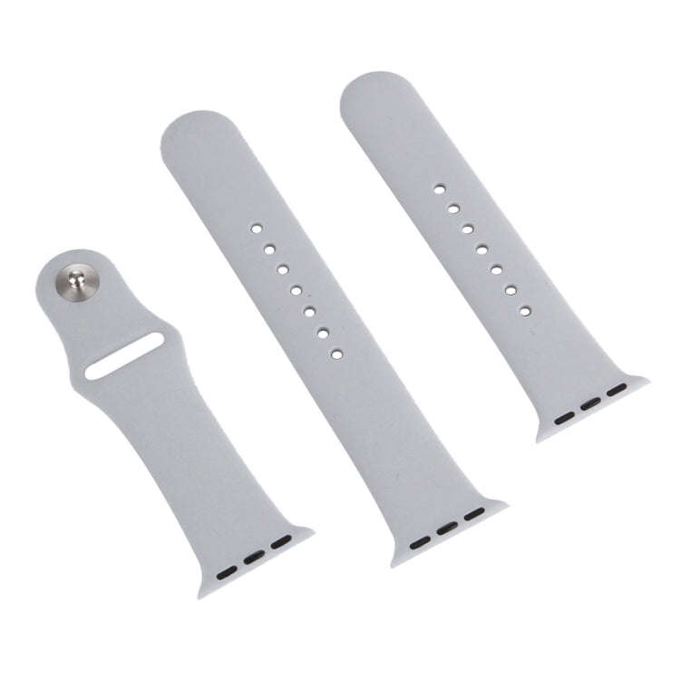 For Apple Watch Series 10 42mm / 9&8&7 41mm / SE 3&SE 2&6&SE&5&4 40mm / 3&2&1 38mm 3 in 1 Rubber ...