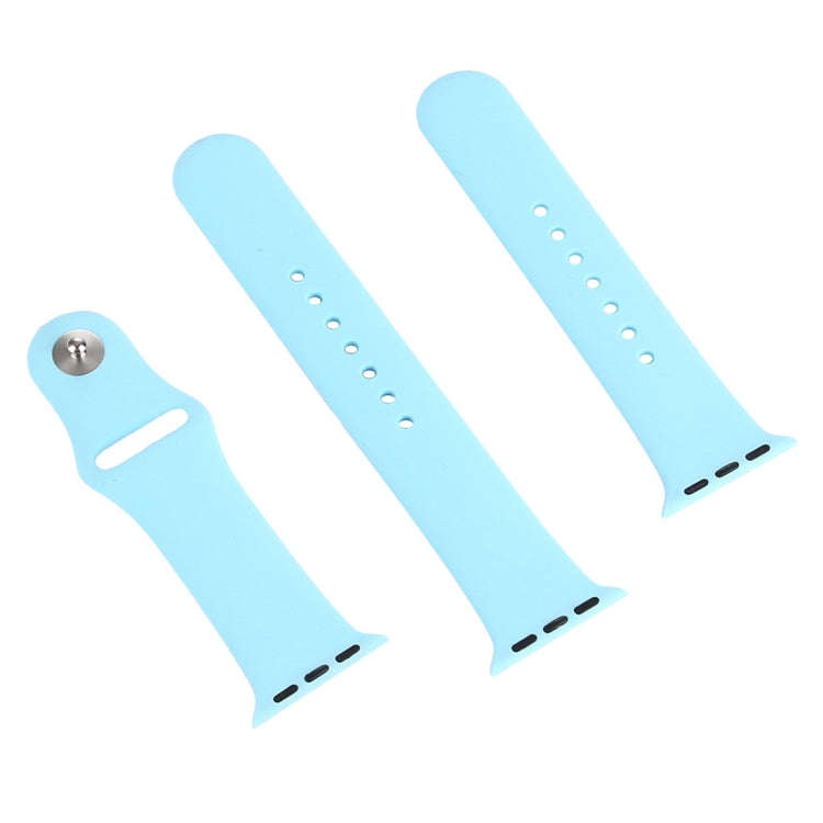 For Apple Watch Series 10 42mm / 9&8&7 41mm / SE 3&SE 2&6&SE&5&4 40mm / 3&2&1 38mm 3 in 1 Rubber ...