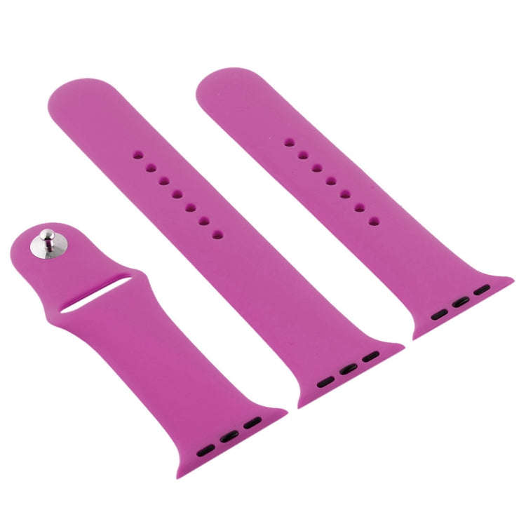 For Apple Watch Series 10 42mm / 9&8&7 41mm / SE 3&SE 2&6&SE&5&4 40mm / 3&2&1 38mm 3 in 1 Rubber ...