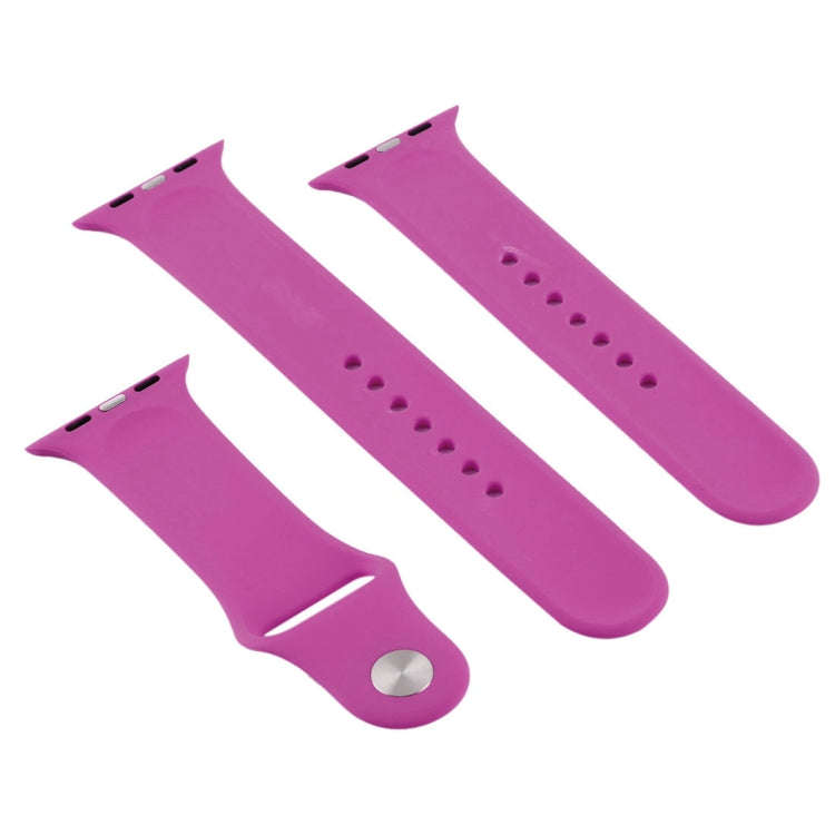 For Apple Watch Series 10 42mm / 9&8&7 41mm / SE 3&SE 2&6&SE&5&4 40mm / 3&2&1 38mm 3 in 1 Rubber ...