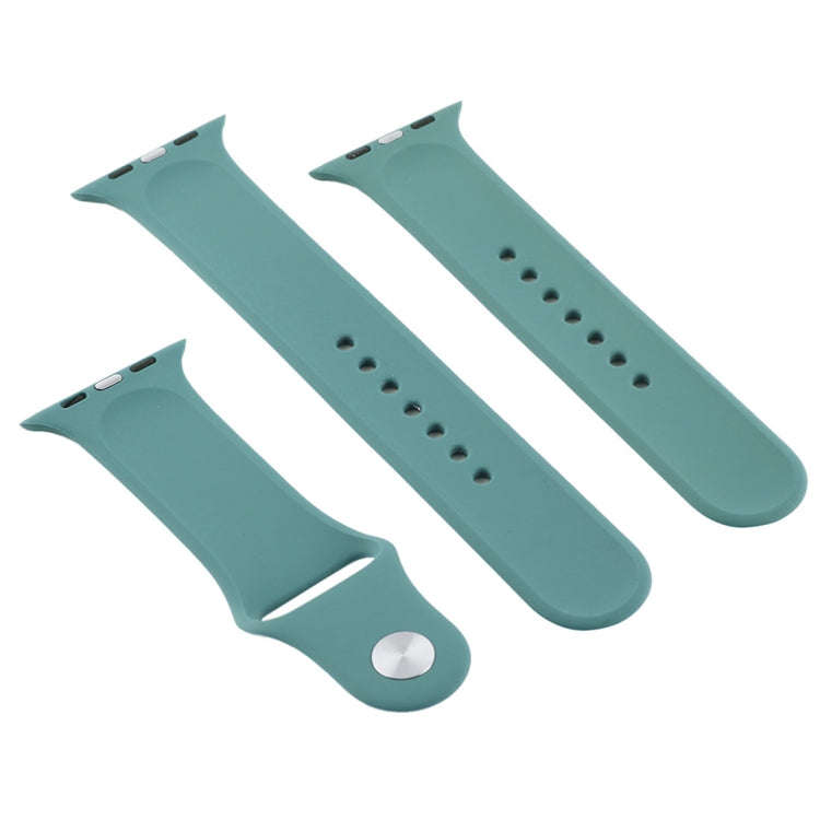For Apple Watch Series 10 42mm / 9&8&7 41mm / SE 3&SE 2&6&SE&5&4 40mm / 3&2&1 38mm 3 in 1 Rubber ...