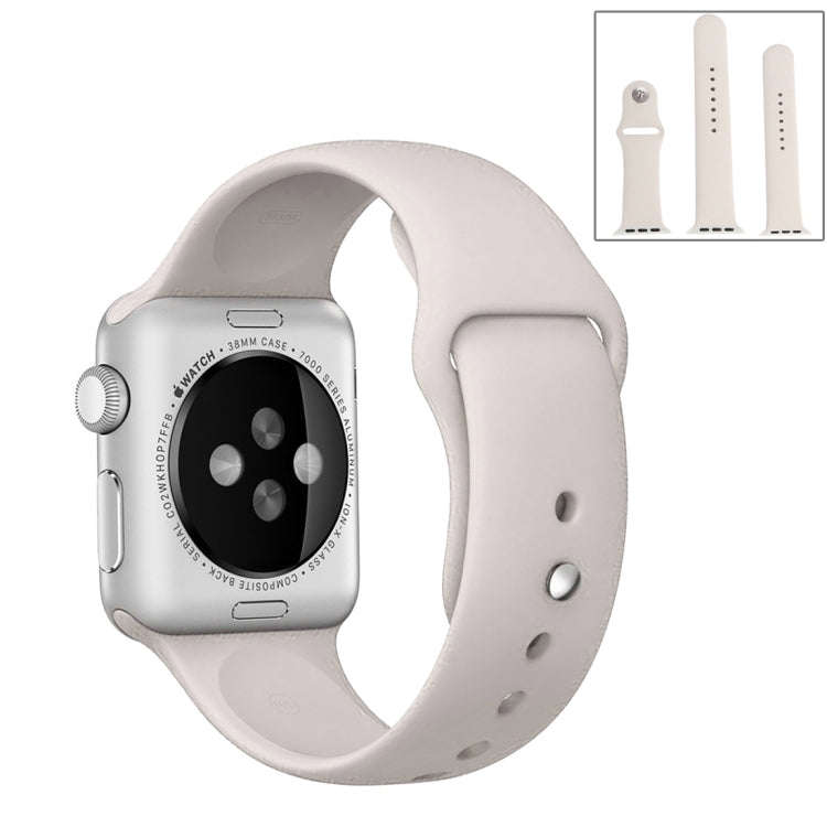 For Apple Watch Series 10 42mm / 9&8&7 41mm / SE 3&SE 2&6&SE&5&4 40mm / 3&2&1 38mm 3 in 1 Rubber ...