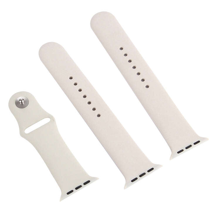 For Apple Watch Series 10 42mm / 9&8&7 41mm / SE 3&SE 2&6&SE&5&4 40mm / 3&2&1 38mm 3 in 1 Rubber ...