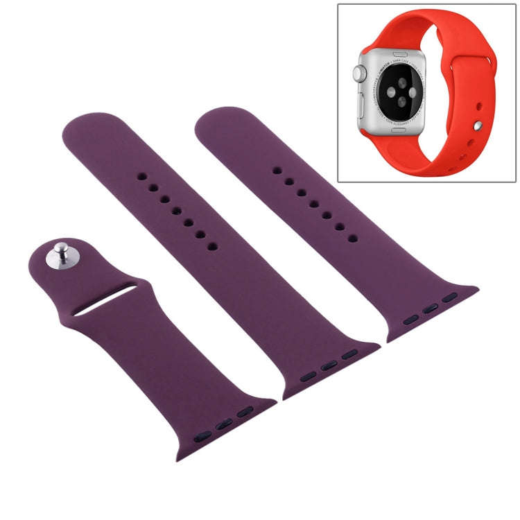 For Apple Watch Series 10 42mm / 9&8&7 41mm / SE 3&SE 2&6&SE&5&4 40mm / 3&2&1 38mm 3 in 1 Rubber ...