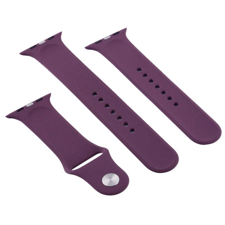 For Apple Watch Series 10 42mm / 9&8&7 41mm / SE 3&SE 2&6&SE&5&4 40mm / 3&2&1 38mm 3 in 1 Rubber ...
