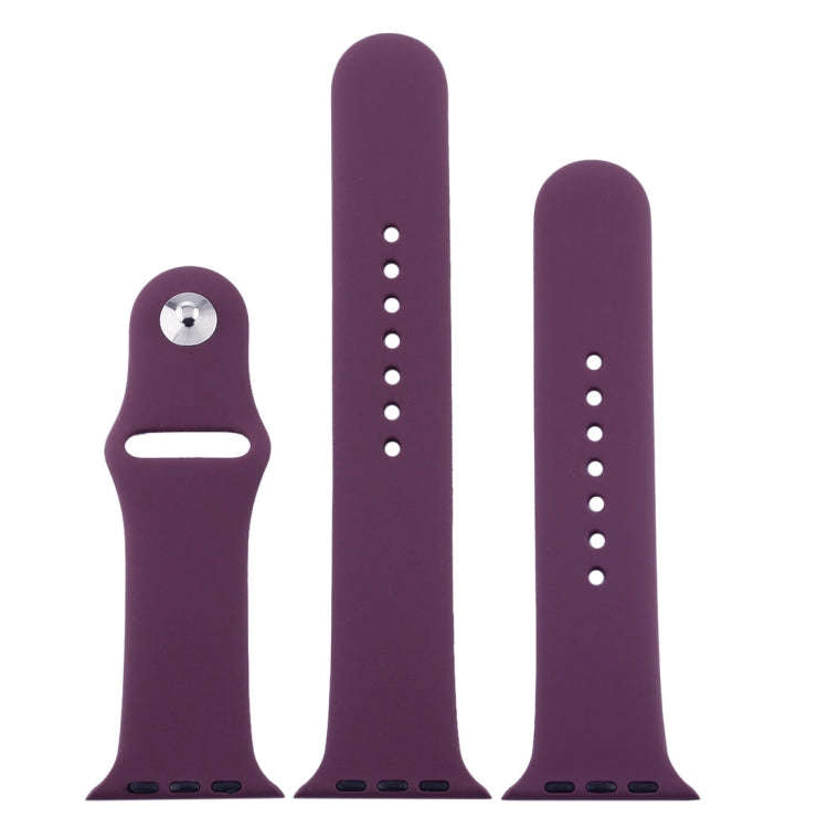 For Apple Watch Series 10 42mm / 9&8&7 41mm / SE 3&SE 2&6&SE&5&4 40mm / 3&2&1 38mm 3 in 1 Rubber ...