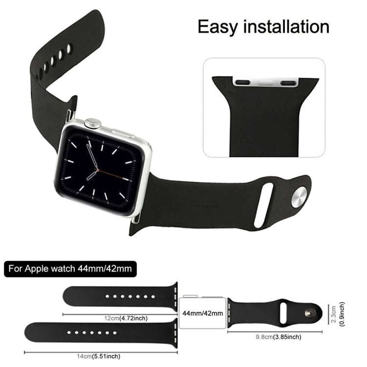 For Apple Watch Series 10 42mm / 9&8&7 41mm / SE 3&SE 2&6&SE&5&4 40mm / 3&2&1 38mm 3 in 1 Rubber ...
