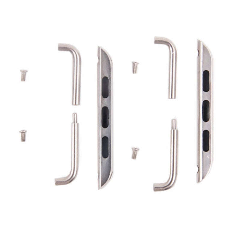 For Apple Watch 38 / 40 / 41mmMetal Strap Connector Metal Buckle, Pair(Silver)
