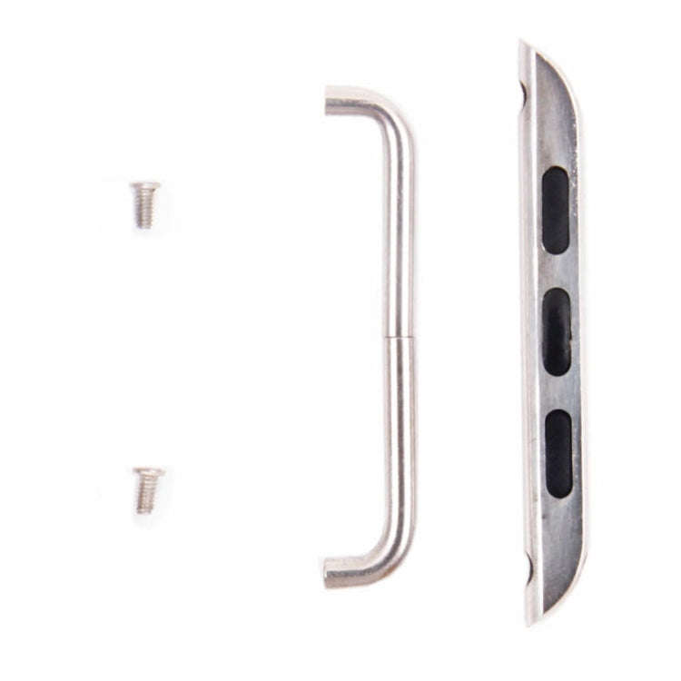 For Apple Watch 38 / 40 / 41mmMetal Strap Connector Metal Buckle, Pair(Silver)