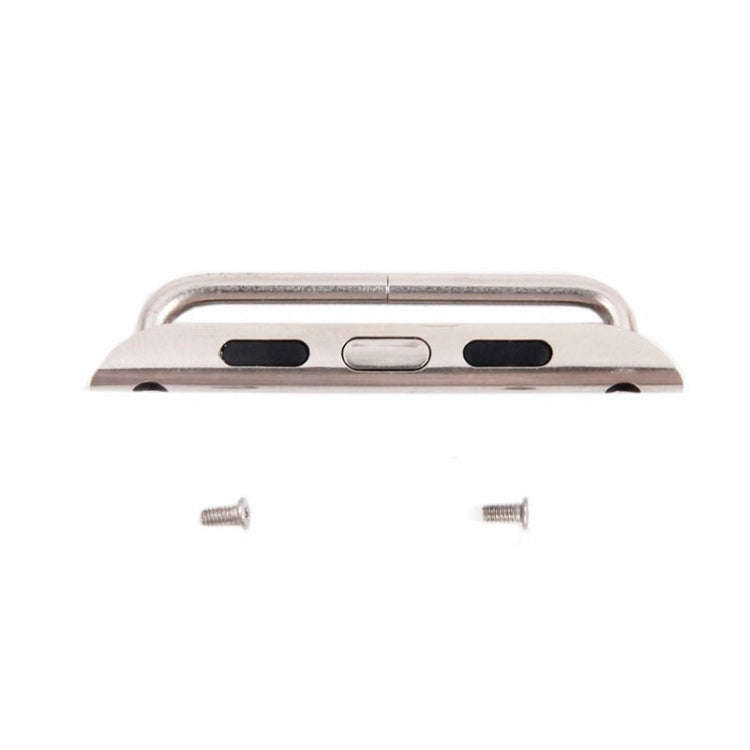 For Apple Watch 38 / 40 / 41mmMetal Strap Connector Metal Buckle, Pair(Silver)