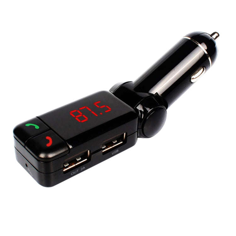 BC-06 Bluetooth Car Kit FM Transmitter Car MP3 Player with LED Display 2 USB Charger & Handsfree ...