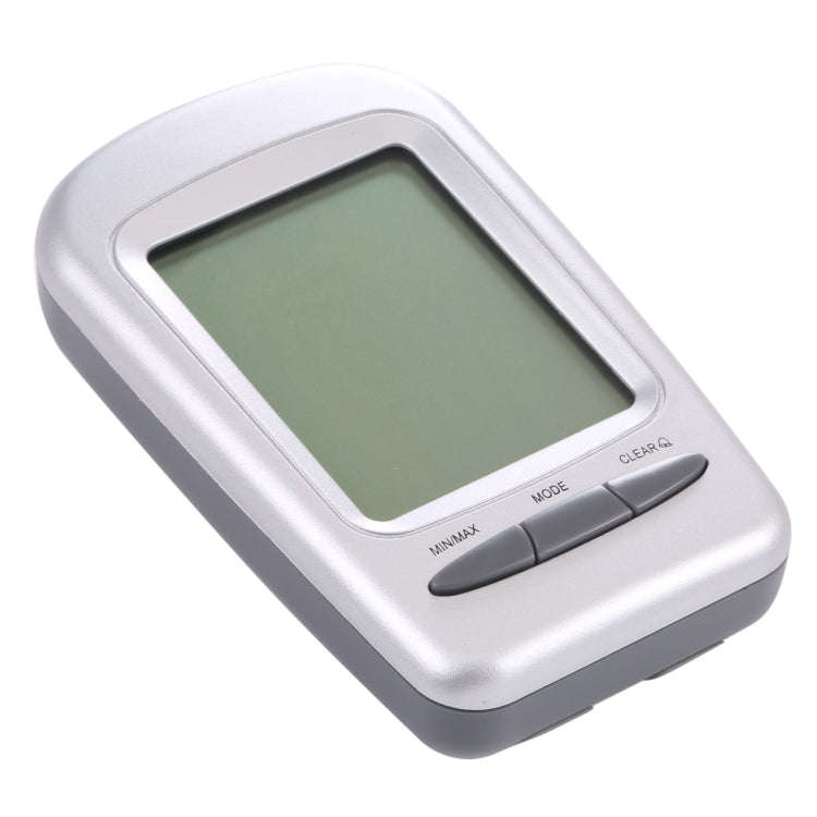 LCD Digital Desk Indoor Thermometer Hygrometer with Date / Clock / Freezing Warning(Silver)