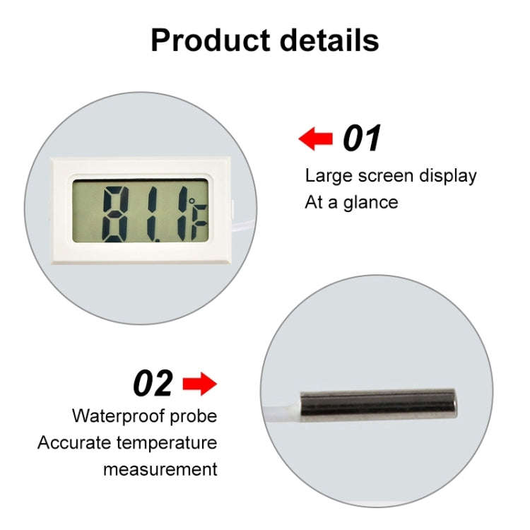 Mini LCD Indoor Digital Thermometer (Fahrenheit Display), White(White)