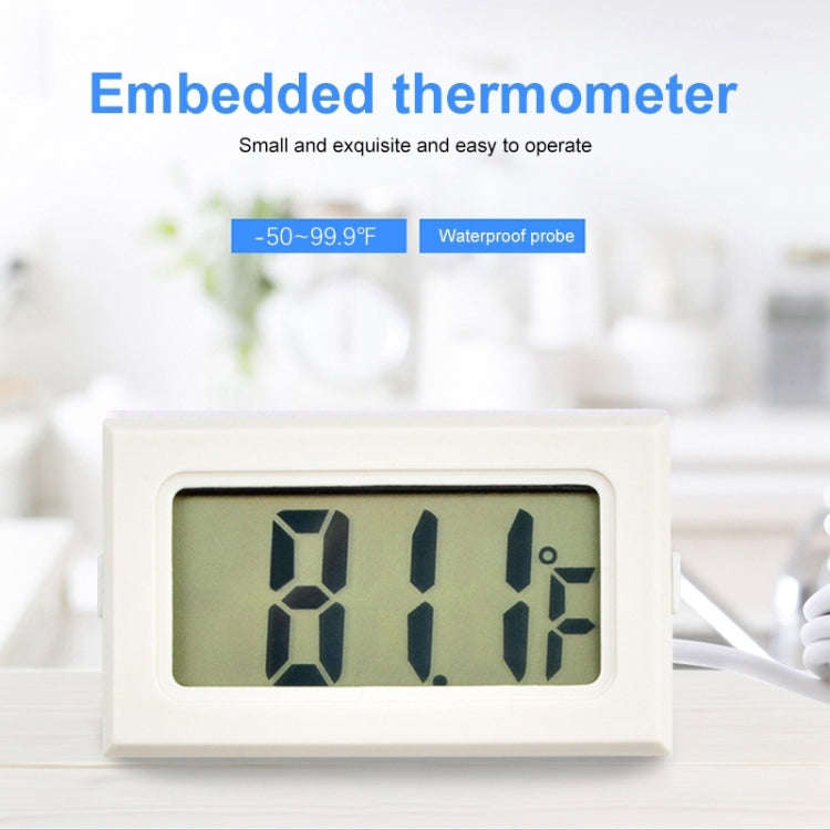 Mini LCD Indoor Digital Thermometer (Fahrenheit Display), White(White)