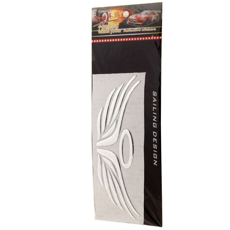 3D Angel Wings Pattern Car Sticker, Size: 16cm x 5.5cm (approx.)(Silver)