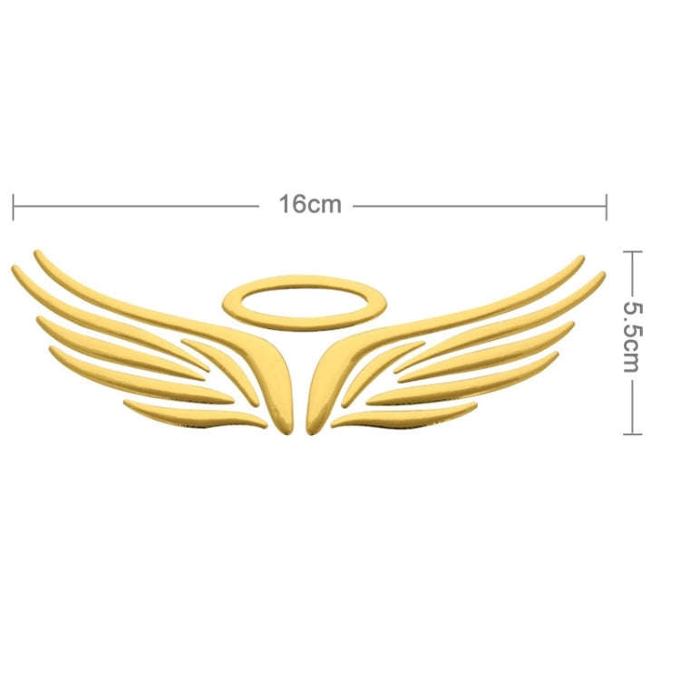 3D Angel Wings Pattern Car Sticker, Size: 16cm x 5.5cm (approx.)(Gold)