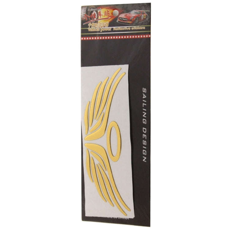 3D Angel Wings Pattern Car Sticker, Size: 16cm x 5.5cm (approx.)(Gold)
