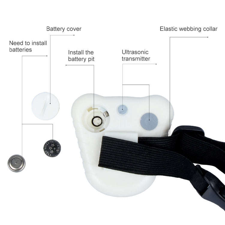 Ultrasonic Bark Stop Collar(White)