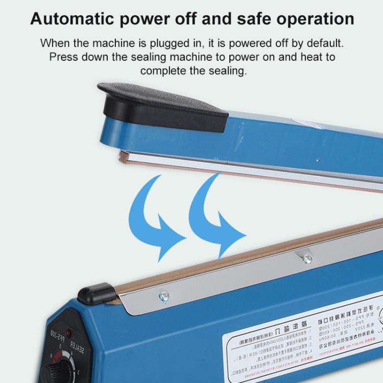 FS-300 300mm Heat Sealing Hand Impulse Poly Sealer Closer Machine (EU Plug)