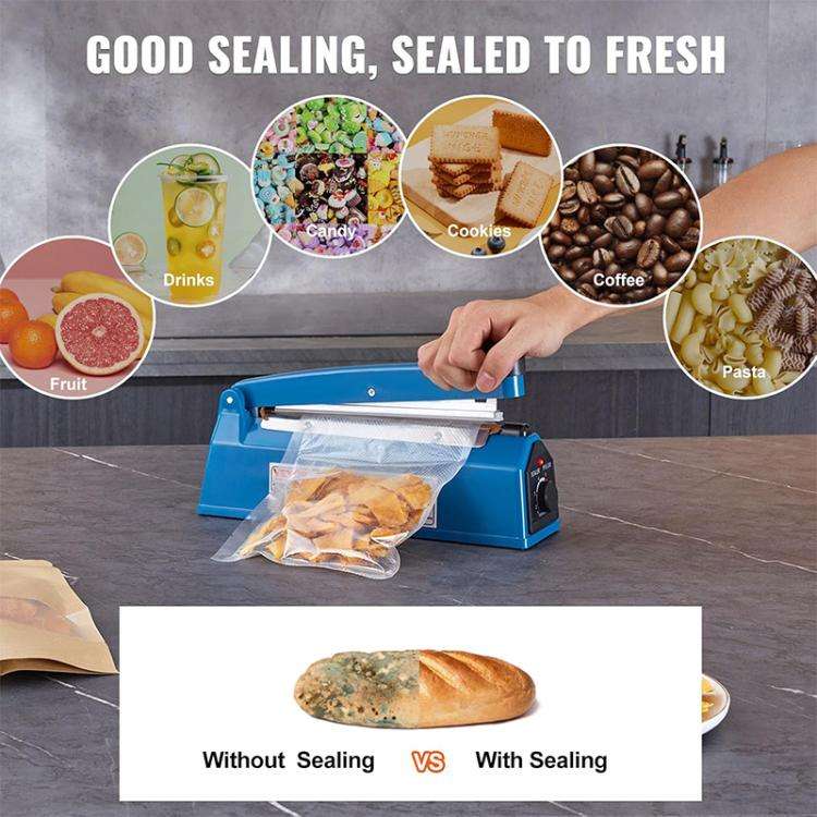 FS-300 300mm Heat Sealing Hand Impulse Poly Sealer Closer Machine (EU Plug)