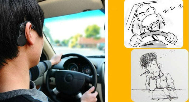 Car Vehicle Driver Safety Driving Alarms Sleepy Reminder Alert(Black)