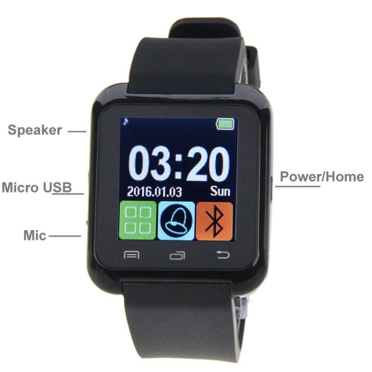 U80 Bluetooth Health Smart Watch 1.5 inch LCD Screen for Android Mobile Phone, Support Phone Call...