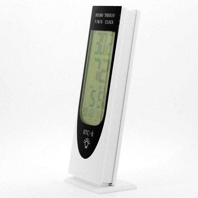 HTC-8 Luminous LCD Digital LED Night Light Thermometer Backlight Hygrometer Humidity Meter, with ...