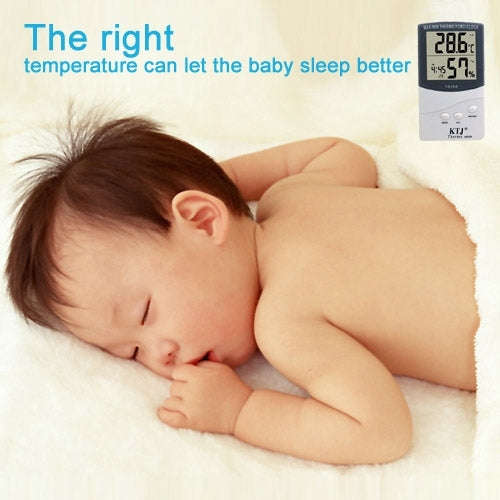 HTC-8 Luminous LCD Digital LED Night Light Thermometer Backlight Hygrometer Humidity Meter, with ...