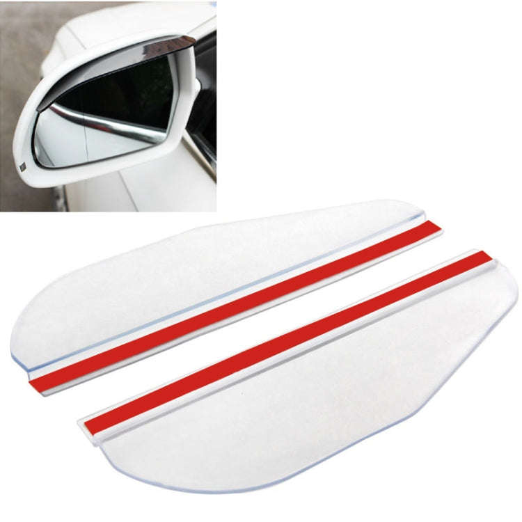 2 PCS Flexible Shielding Rain Board Sun Visor Shade Rearview Mirror for Car Rearview Mirrors(Tran...