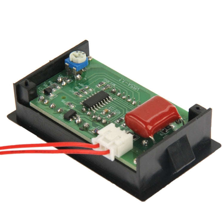 V85 2 Wires 75-300V AC LED Digital Display Voltmeter(Black)