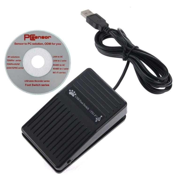 USB Foot Pedal Control Switch Game Pad Keyboard Adapter for Computer(Black)
