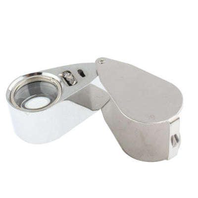 Full Metal Coating 10X Magnifying Glass Magnifier with 3 LED Lights for Currency Detecting & Jewe...