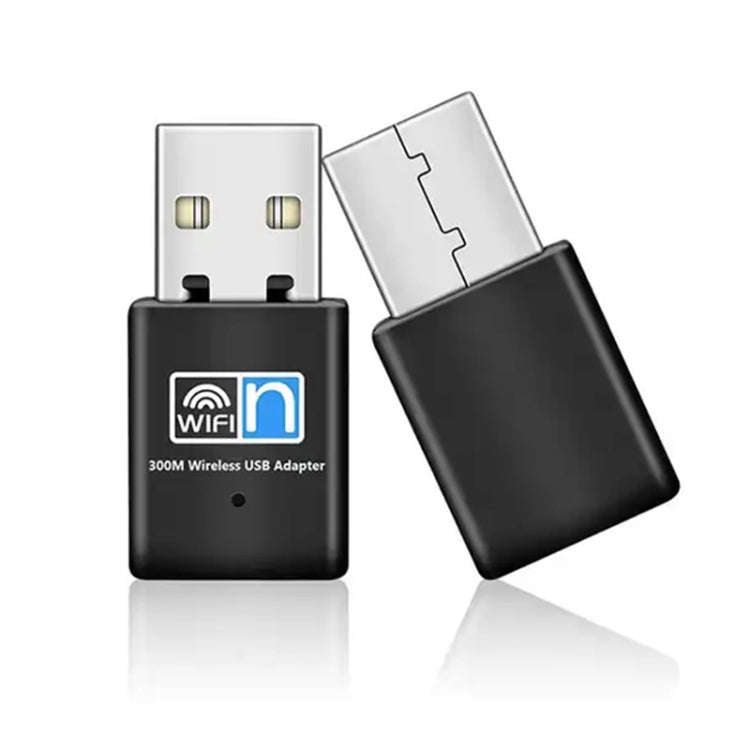 300Mbps Wireless 802.11N USB Network Nano Card Adapter(Black)