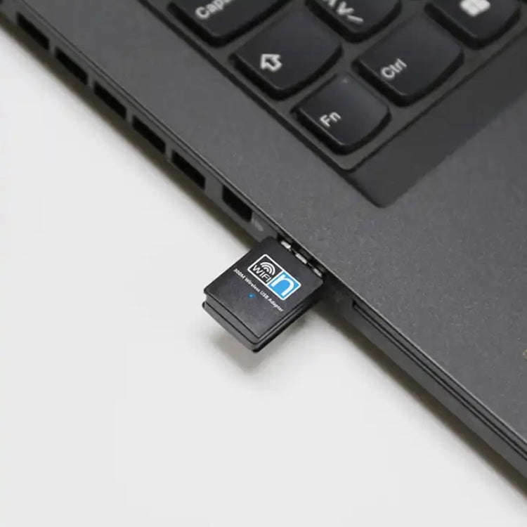 300Mbps Wireless 802.11N USB Network Nano Card Adapter(Black)