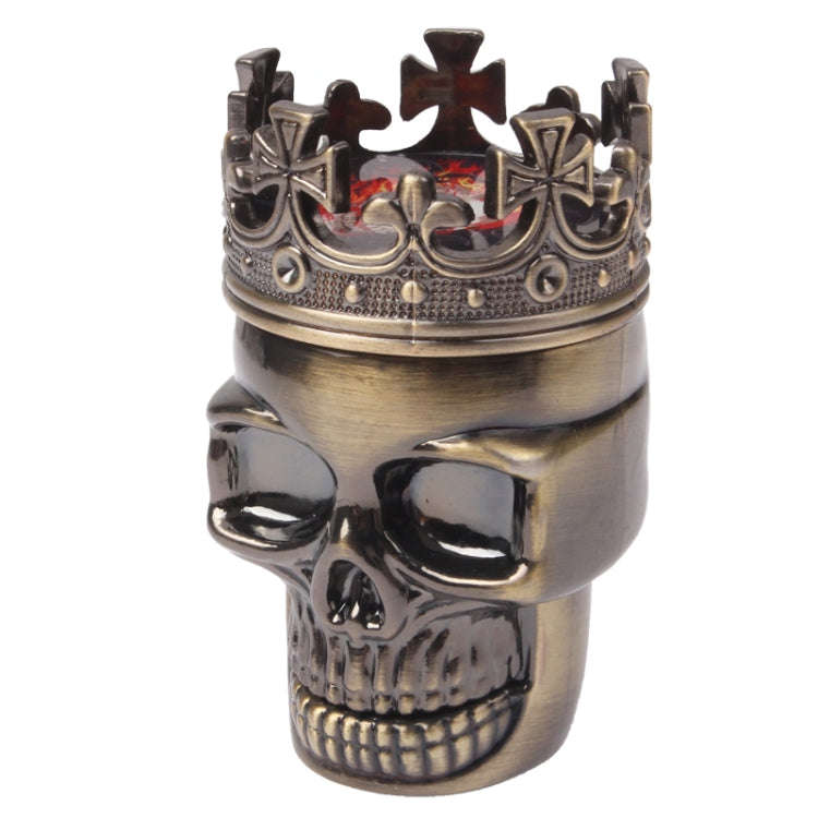 Skull King Style Zinc Alloy Double Layers Herb Tobacco Cigarette Grinder (Bronze)