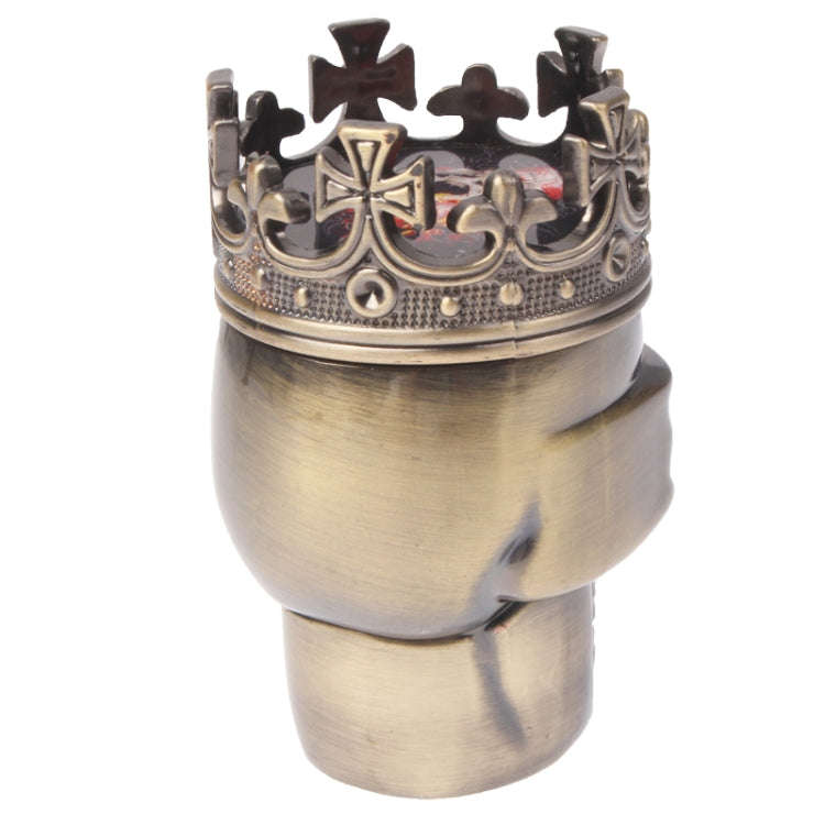 Skull King Style Zinc Alloy Double Layers Herb Tobacco Cigarette Grinder (Bronze)